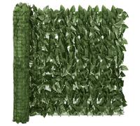 Balkonscherm met donkergroene bladeren 300x75 cm315483