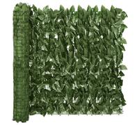Vidaxl Écran De Balcon Avec Feuilles Vert Foncé 500x75 Cm Vert