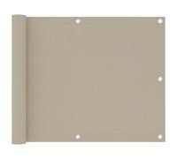 vidaXL Balkonscherm 75x500 cm oxford stof beige134938 Beige G