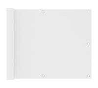 vidaXL Balkonscherm 75x500 cm oxford stof wit134890 Blanc G