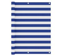vidaXL Ecran de Balcon Brise-Vue Brise-Vent de Jardin Ecran de Protection Ecran d'Intimité Extérieur Imperméable Blanc et Bleu 120x600 cm Tissu Oxford