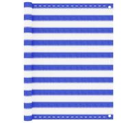 Vidaxl Écran De Balcon Bleu Et Blanc 120x400 Cm Pehd Blanc