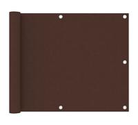 vidaXL Ecran de Balcon Brise-Vue Brise-Vent de Jardin Ecran de Protection Ecran d'Intimité Confidentialité Extérieur Marron 75x600 cm Tissu Oxford