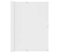 vidaXL Ecran de Balcon Brise-Vue Brise-Vent de Jardin Ecran de Protection Ecran d'Intimité Extérieur Imperméable Blanc 120x500 cm Tissu Oxford