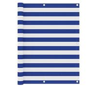 vidaXL Ecran de Balcon Brise-Vue Brise-Vent de Jardin Ecran de Protection Ecran d'Intimité Extérieur Imperméable Blanc et Bleu 120x400 cm Tissu Oxford