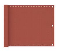 vidaXL Ecran de Balcon Brise-Vue Brise-Vent Store de Jardin Ecran de Protection Ecran d'Intimité Extérieur Terre Cuite 75x300 cm PEHD