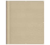 vidaXL Écran de balcon brise-vue pour terrasse 120x800 cm Beige 100% polyester Oxford