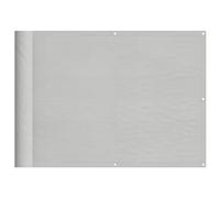 vidaXL Écran de Balcon, Brise-Vue de Jardin, Écran de Protection, Écran d'Intimité Terrasse Extérieur, Gris Clair 75x500 cm 100% Polyester Oxford