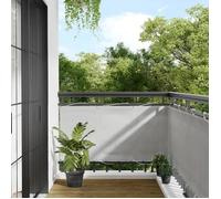 vidaXL Écran de Balcon, Brise-Vue de Jardin, Écran de Protection, Écran d'Intimité Terrasse Extérieur, Gris Clair 75x500 cm 100% Polyester Oxford