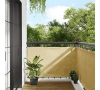 vidaXL Écran de Balcon, Brise-vue de Jardin, Écran de Protection, Écran d'Intimité Terrasse Extérieur, Sable 90x500 cm 100% 4000030 Beige