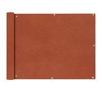 vidaXL Écran de balcon en tissu Oxford 90 x 400 cm Ocre Marron