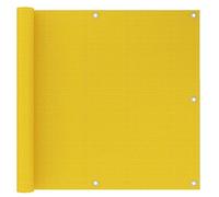 vidaXL Ecran de Balcon Brise-Vue Brise-Vent Store de Jardin Ecran de Protection Ecran d'Intimité Store de Balcon Extérieur Jaune 90x500 cm PEHD