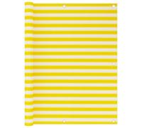 Vidaxl Écran De Balcon Jaune Et Blanc 120x500 Cm Pehd Jaune