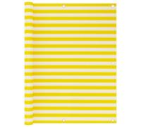Vidaxl Écran De Balcon Jaune Et Blanc 120x600 Cm Pehd Jaune