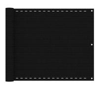 vidaXL Écran de balcon Noir 75x300 cm PEHD Noir G