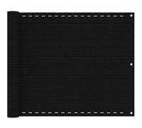 vidaXL Écran de balcon Noir 75x400 cm PEHD 311029 Noir G