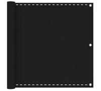 vidaXL Écran de balcon Noir 90 x 1200 cm HDPE et Aluminium 4003052