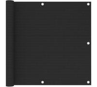 vidaXL Écran de balcon Noir 90x600 cm PEHD Noir G