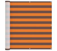 vidaXL Écran de Balcon Orange et Marron 110 x 700 cm Tissu Oxford, Écran de Balcon Moderne, résistant aux UV, imperméable, Solution d'ombre Robuste pour Jardin, terrasse, Patio