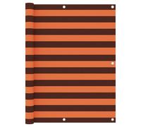 Vidaxl Écran De Balcon Orange Et Marron 120x600 Cm Tissu Oxford Orange
