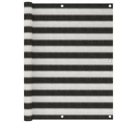 Vidaxl Écran De Balcon Pehd 120x300 Cm Anthracite Et Blanc Blanc