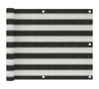 Vidaxl Écran De Balcon Pehd 75x500 Cm Anthracite Et Blanc Blanc
