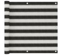 Vidaxl Écran De Balcon Pehd 90x300 Cm Anthracite Et Blanc Blanc