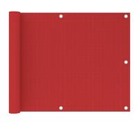 Vidaxl Écran De Balcon Rouge 75x600 Cm Pehd Rouge