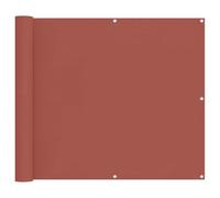 vidaXL Écran de Balcon Terre Cuite 100 x 500 cm Tissu Oxford, Écran de Balcon Moderne, Pages rayées, résistant aux UV, imperméable, Couverture Durable pour espaces extérieurs