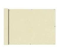 vidaXL Écran de Balcon Tissu Oxford 75x400 cm Crème Brise vent Ombre de jardin 42336 Beige G