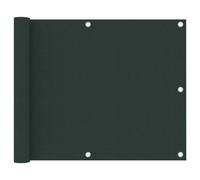 Vidaxl Écran De Balcon Vert Foncé 75x500 Cm Tissu Oxford Vert