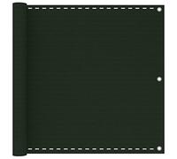 vidaXL Ecran de Balcon Brise-Vue Brise-Vent Store de Jardin Ecran de Protection Ecran d'Intimité Extérieur Vert Foncé 90x600 cm PEHD