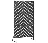 vidaXL Écran de confidentialité 100 x 50 x 180 cm Acier Noir