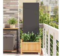 VidaXL Écran de confidentialité de jardin en acier noir 50 x 140 cm