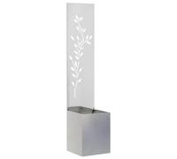 vidaXL Écran de confidentialité de Jardin Floral Argent 32 x 140 cm, Jardin et terrasse, séparateur Moderne, décorations stylées, écran de confidentialité Chic, Enceinte contemporaine