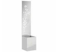 vidaXL Écran de confidentialité de Jardin Floral Argent 32 x 140 cm, Jardin et terrasse, séparateur Moderne, décorations stylées, écran de confidentialité Chic, Enceinte contemporaine