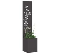 vidaXL Écran de confidentialité de Jardin Floral Noir 32 x 140 cm, Jardin et terrasse, Séparateur extérieur Moderne, Décorations, Écran de Vie privée stylé, Structure contemporaine