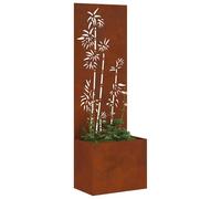 vidaXL Écran de confidentialité de Jardin Floral Rouillé 50 x 150 cm, Inlays décoratifs, écran Moderne de Jardin et terrasse, séparateur de Vie privée, Panneau paysager extérieur