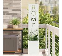 Vidaxl Écran De Confidentialité De Jardin Fretwork Blanc 32 X 140 Cm