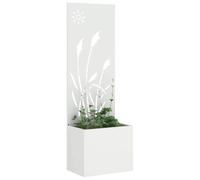 vidaXL Écran de confidentialité de Jardin Fretwork Blanc 50 x 140 cm, Jardin et terrasse, Séparateur extérieur Moderne, Décorations, Écran de Vie privée stylé, Structure contemporaine