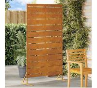 vidaXL Écran de confidentialité en acier corten | Grand séparateur extérieur avec design rayé, barrière de jardin stylée et 868569