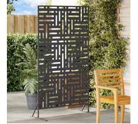 vidaXL Écran de confidentialité Noir 100 x 50 x 180 cm Acier Moderne pour jardin et terrasse