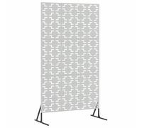 vidaXL Écran de confidentialité Gris 100 x 50 x 180 cm Acier, Écran de Jardin Moderne, séparateur extérieur rectangulaire, Panneau esthétique pour terrasse