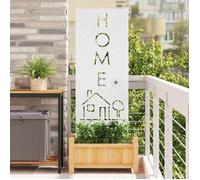 VidaXL Écran de confidentialité jardin blanc 50 x 140 cm en acier mat