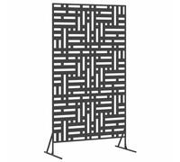 vidaXL Écran de confidentialité Noir 100 x 50 x 180 cm Acier, Écran de confidentialité Moderne pour Jardin et terrasse, séparateur d'espace extérieur, Panneau rectangulaire en Acier