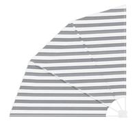 vidaXL Écran de confidentialité Pliant pour l'extérieur, Couleur Anthracite et Blanc, 140 x 140 cm, en Tissu Polyester, avec Cadre en Acier revêtu de Poudre, résistant aux UV, en Forme de Ventilateur