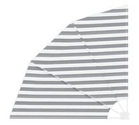 vidaXL Écran de confidentialité Pliant pour l'extérieur, Couleur Anthracite et Blanc, 140 x 140 cm, en Tissu Polyester, avec Cadre en Acier revêtu de Poudre, résistant aux UV, en Forme de Ventilateur