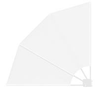 vidaXL Écran de confidentialité pour Balcon Blanc 115 x 115 cm Tissu, Paravent réglable, Ombre Pliable pour l'extérieur, diviseur Moderne pour Jardin, Protection UV terrasse ou Balcon