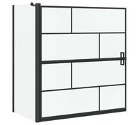 vidaXL Écran de douche de bain Noir et transparent 116 x 67 x 129.5 cm