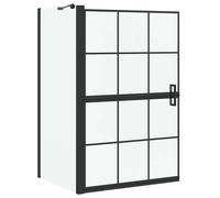 vidaXL Écran de douche de bain Noir et transparent 80 x 67 x 129.5 cm